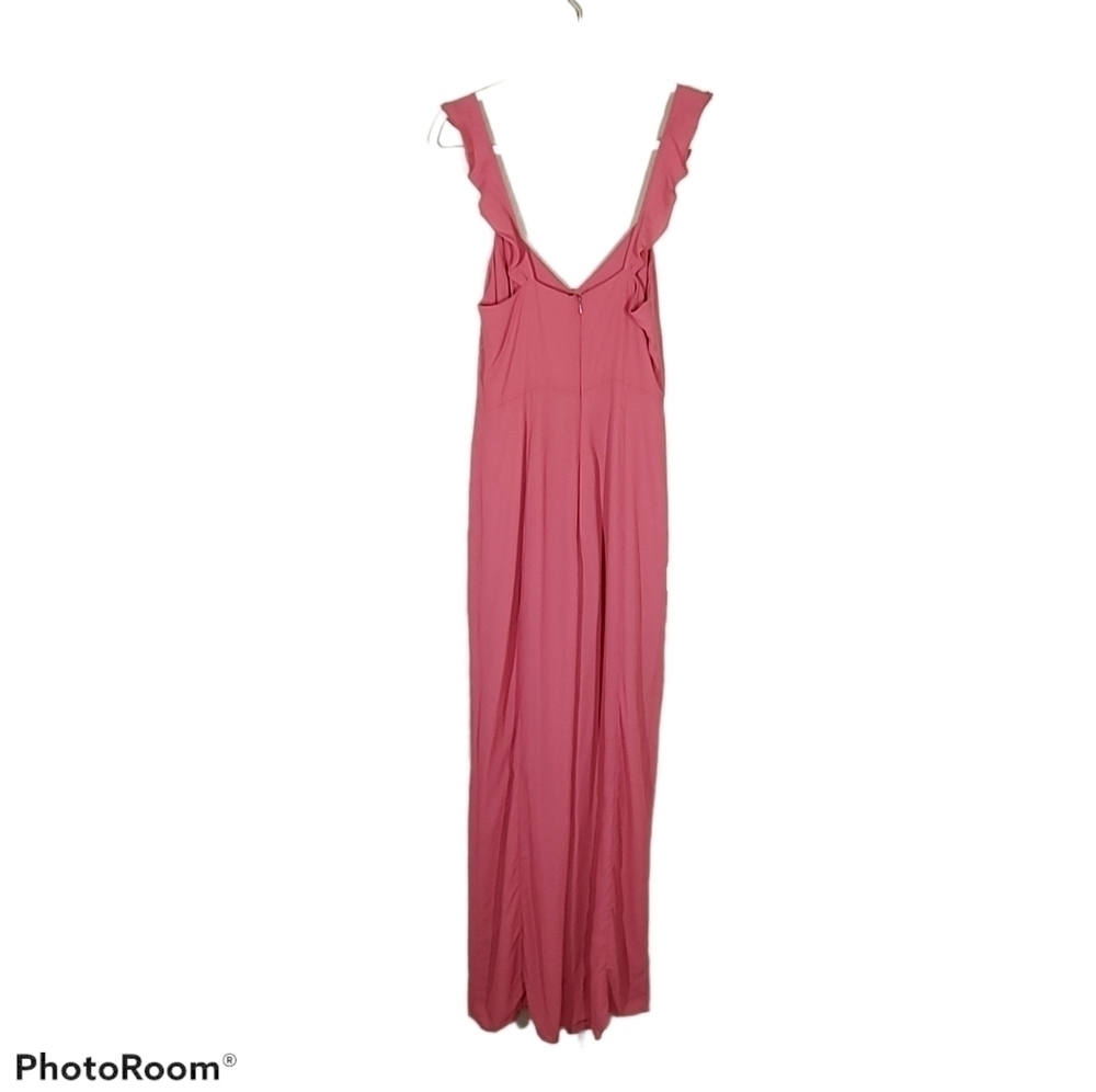 Leith Pink Ruffle Strap Jumpsuit Size Large